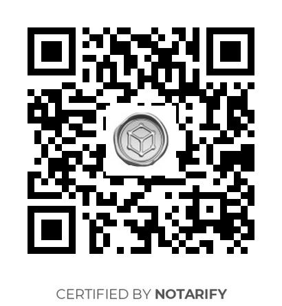 Certificato notarizzazione su blockchain